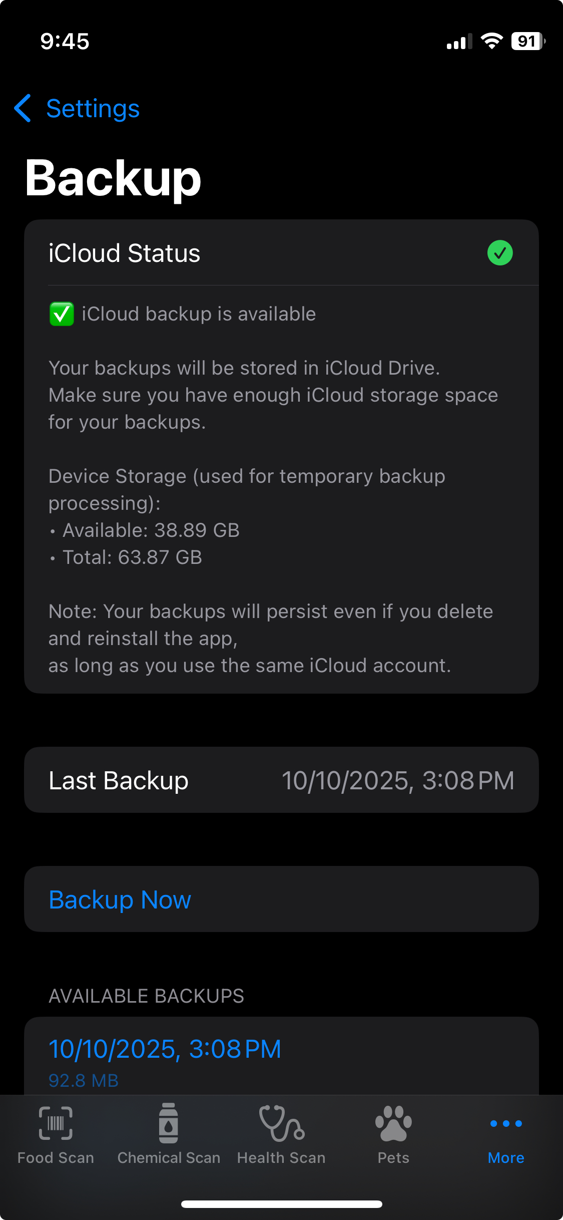 iCloud Sync